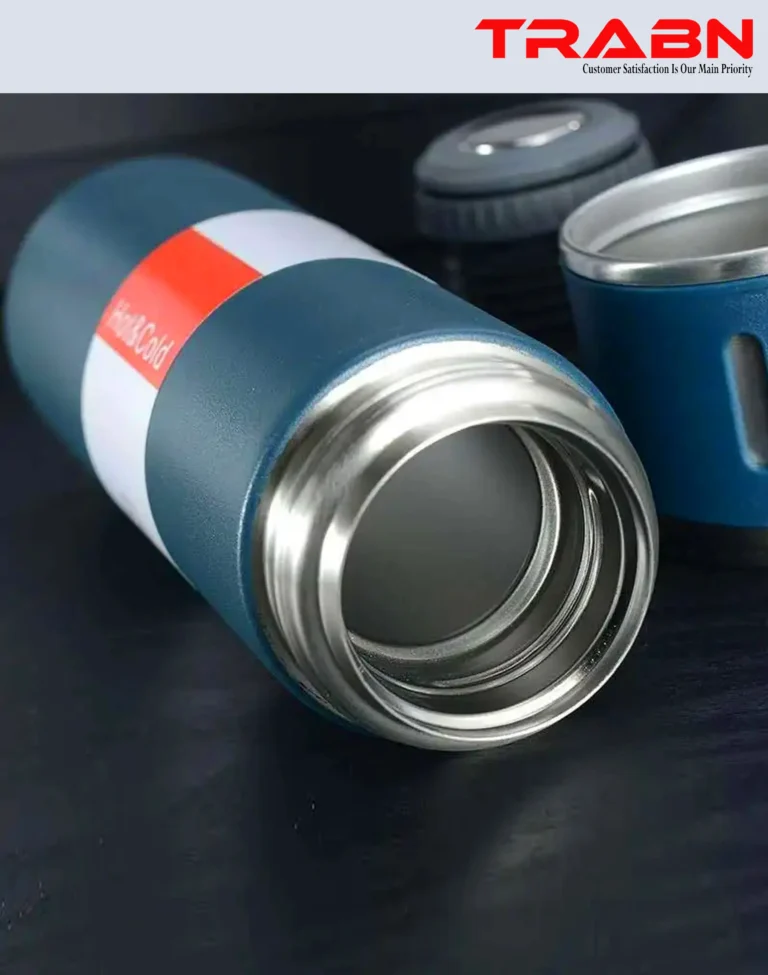 Stainless Steel Vacuum Flask Set With 3 Cups