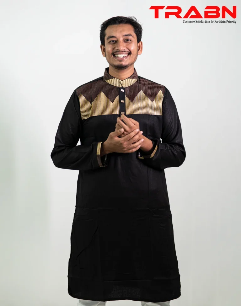 Premium Embroidery Panjabi-Black