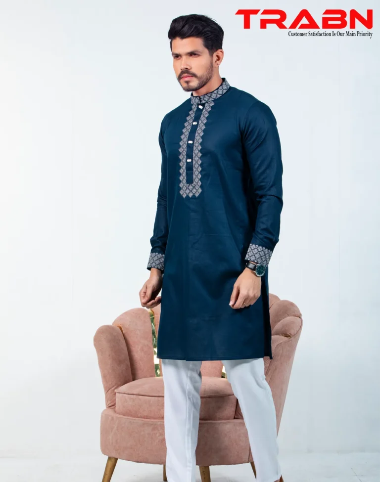 Mens Platinum Embroidery Panjabi-19499P