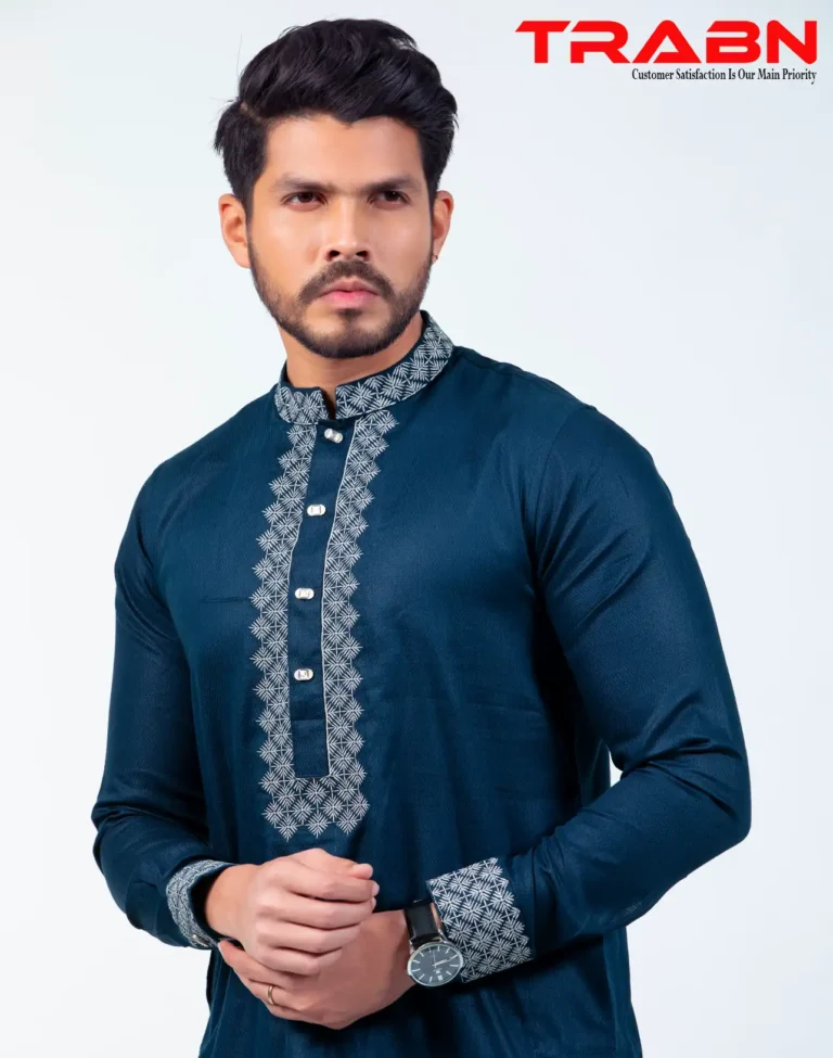 Mens Platinum Embroidery Panjabi-19499P