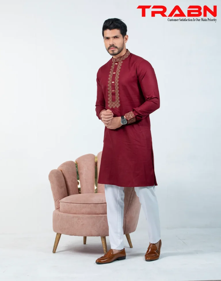 Mens Platinum Embroidery Panjabi-19500P