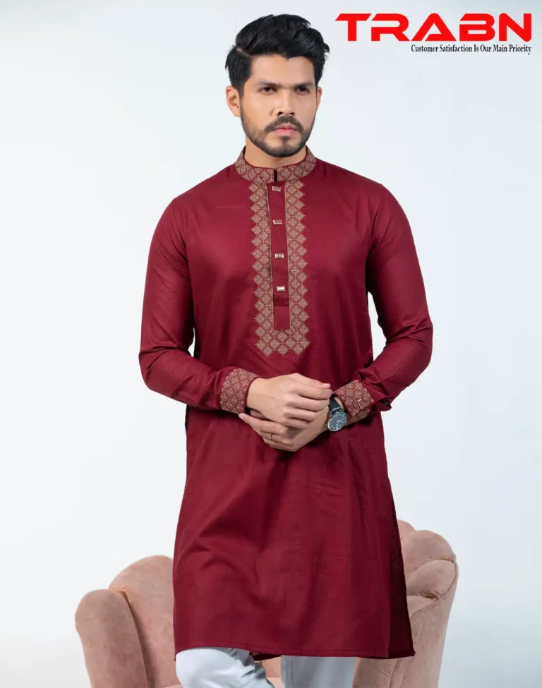 Mens Platinum Embroidery Panjabi-19500P