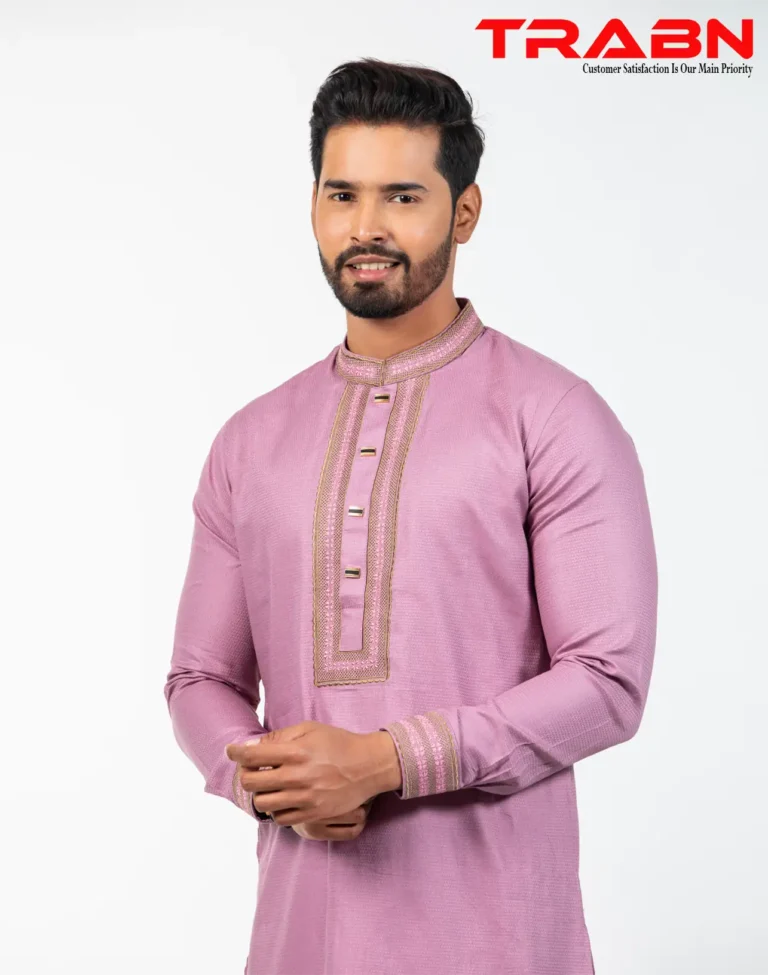 Mens Platinum Embroidery Panjabi-19501P