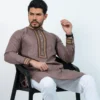 Mens Platinum Embroidery Panjabi-19502P