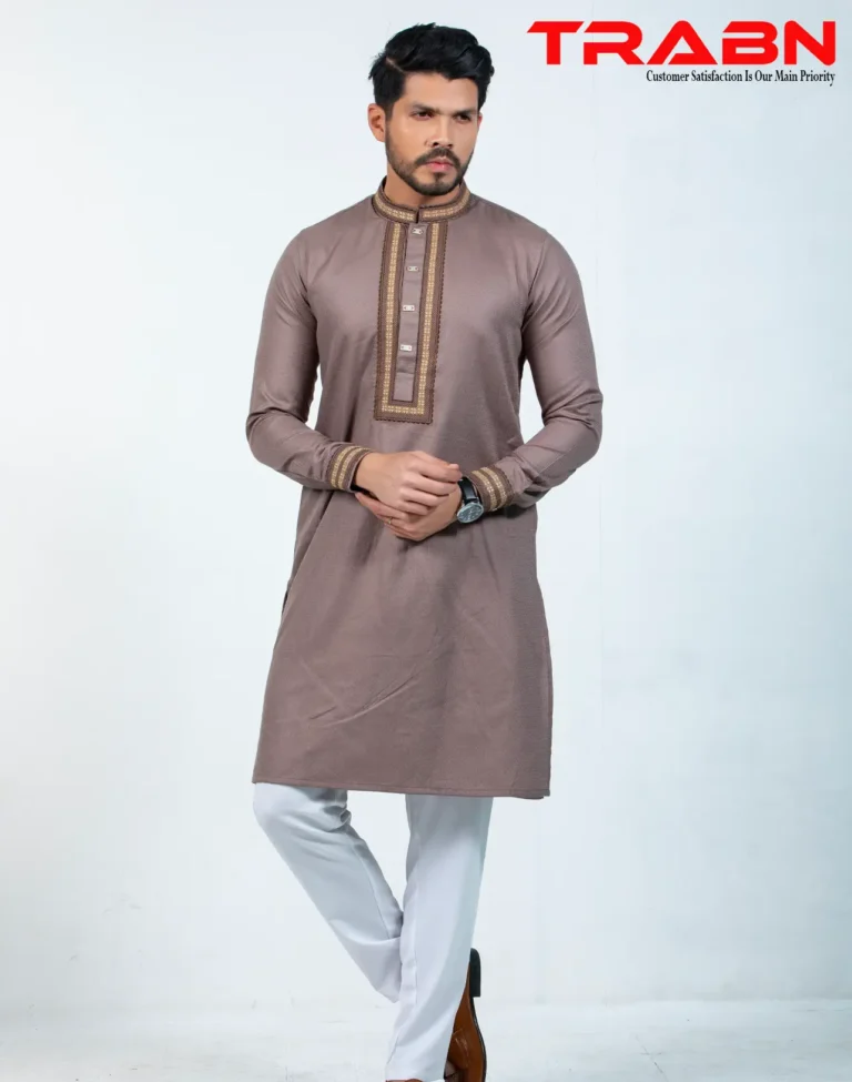 Mens Platinum Embroidery Panjabi-19502P