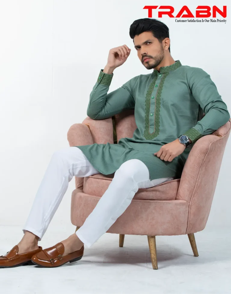 Mens Platinum Embroidery Panjabi-19503P