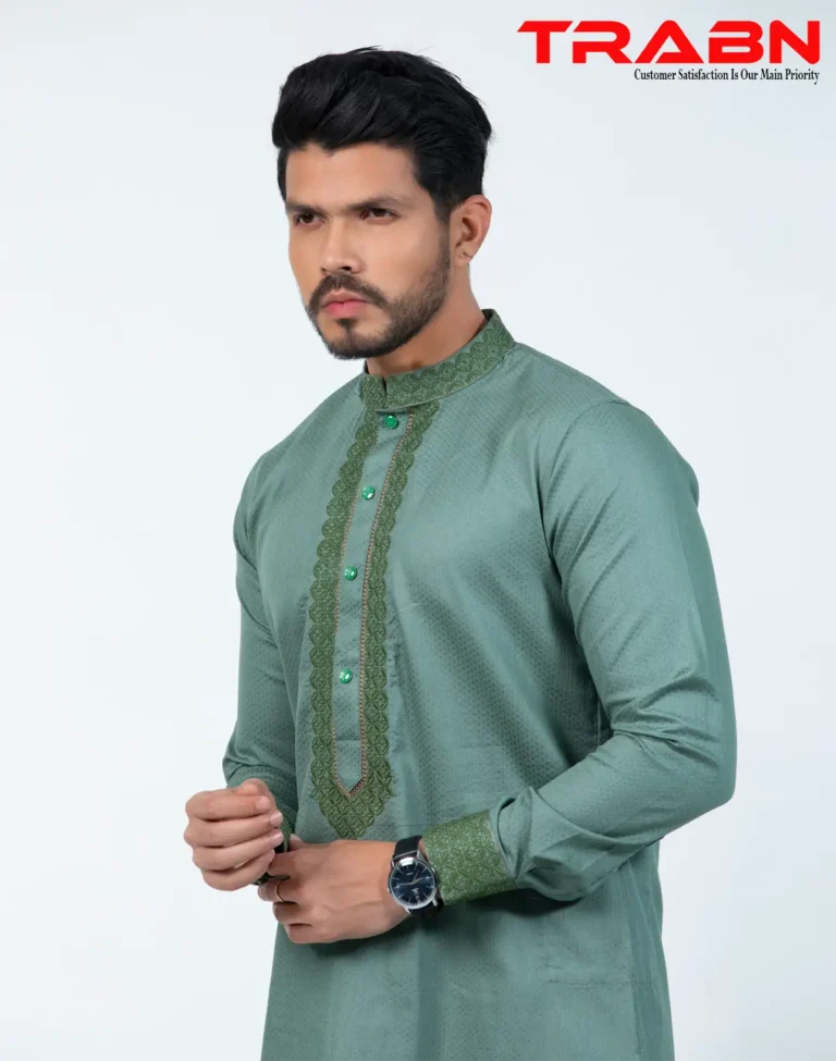 Mens Platinum Embroidery Panjabi-19503P