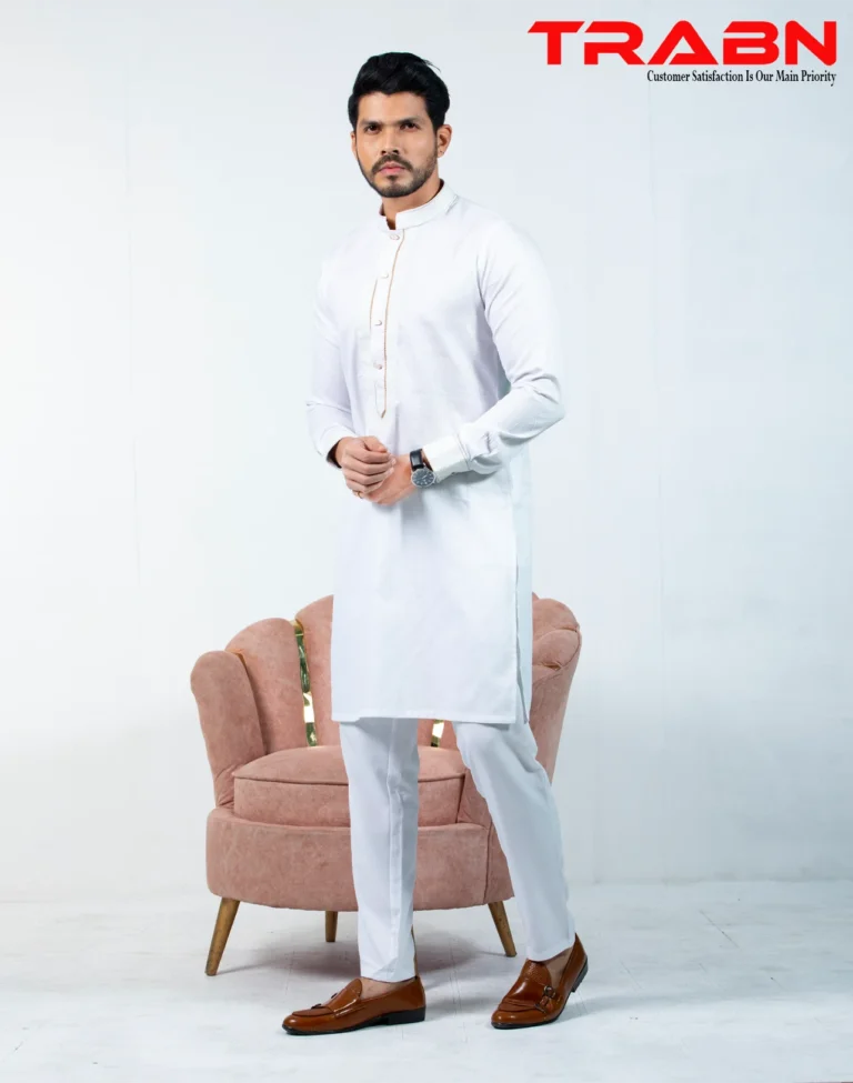 Mens Platinum Embroidery Panjabi-19504P