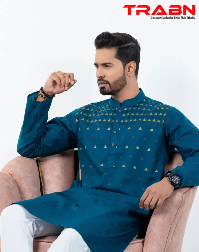 Mens Premium Printed Panjabi-19535P