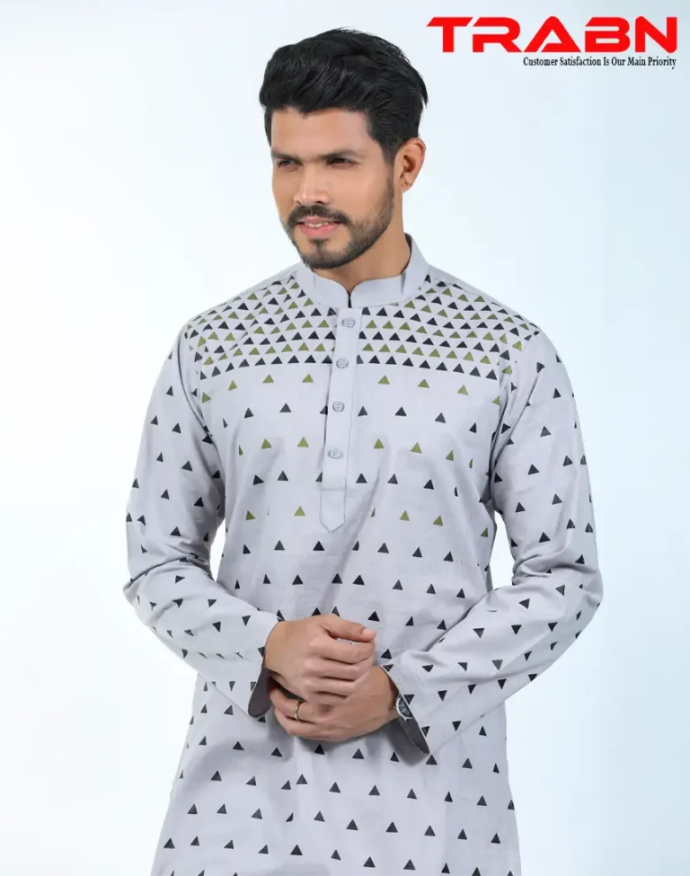 Mens Premium Printed Panjabi-19536P