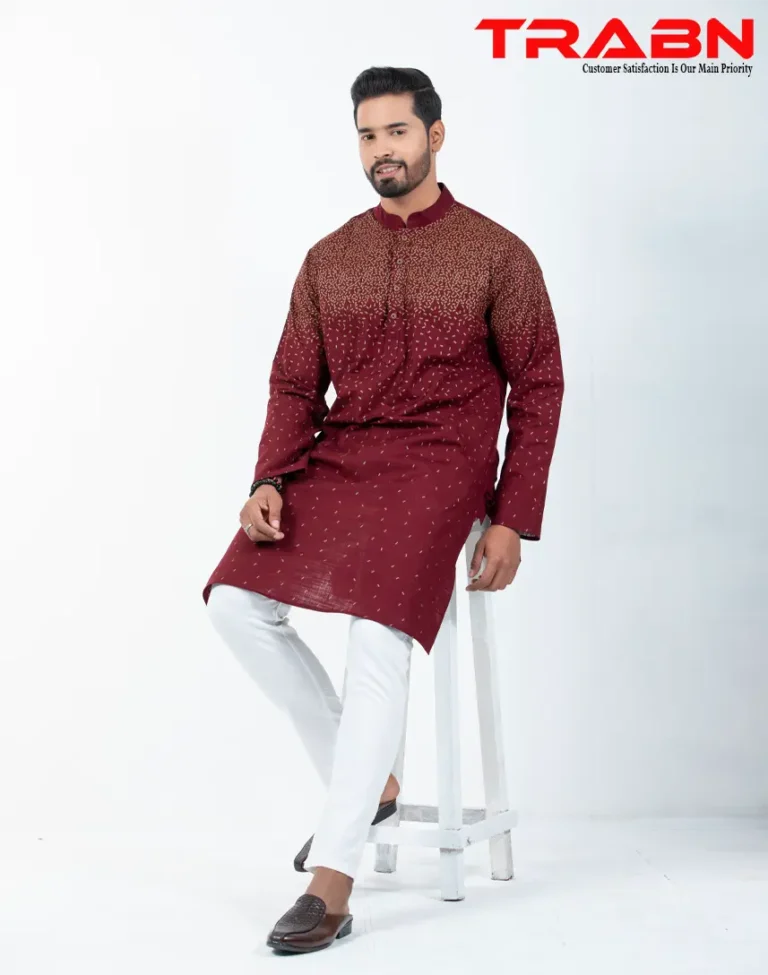 Mens Premium Printed Panjabi-19538P