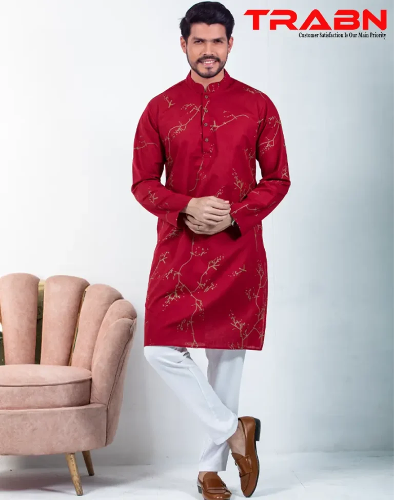 Mens Premium Printed Panjabi-19540P