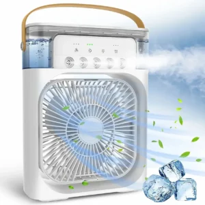 Mini Air Cooler Fan Portable Air Conditioner Personal Cooling Fan Humidifier LED